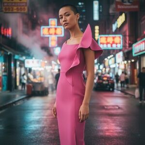 La Petite Robe di Chiara Boni 
Bateau Neckline Knee-Length Dress size 8 NWT